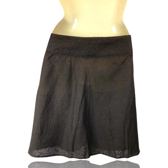black printed mini skirt sheer women's medium casual wearable art - Picture 3 of 3